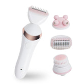 3-in-1 Waterproof Facial Cleansing Brush, Electric Lady Shaver, Massager for Body, Face, Leg, Arm and Hair Removal